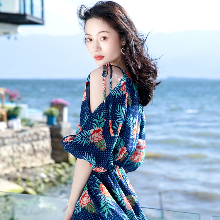 [预售-2个分类-无图]2025夏季新款法式小个子吊带裙雪纺收腰碎花连衣裙旅行拍照沙滩裙